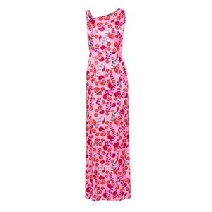 Saloni Leona Dress in Ammonite Rose 100% silk size 6